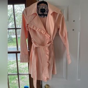 Jessica Simpson pink spring trench coat